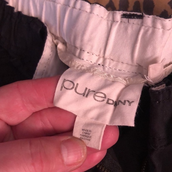 PURE DKNY size 10 black cargo dk   jogger with stretch zip pockets - Picture 7 of 16